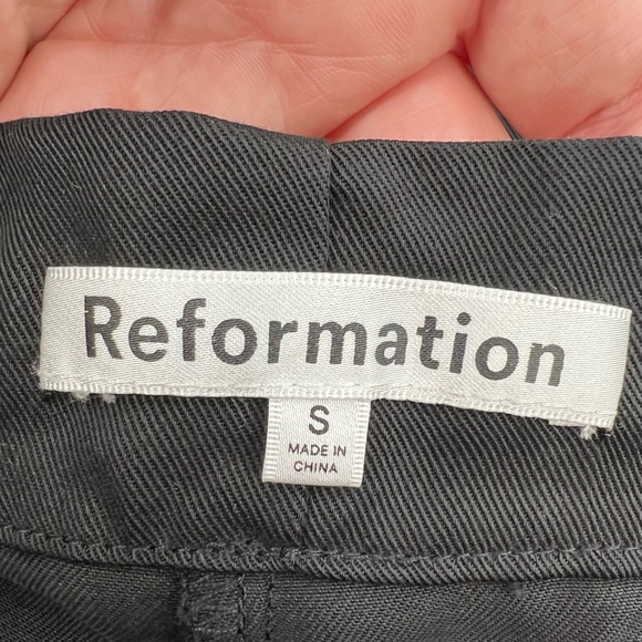Reformation grommet drawstring waist black pants Sz S - Picture 3 of 6